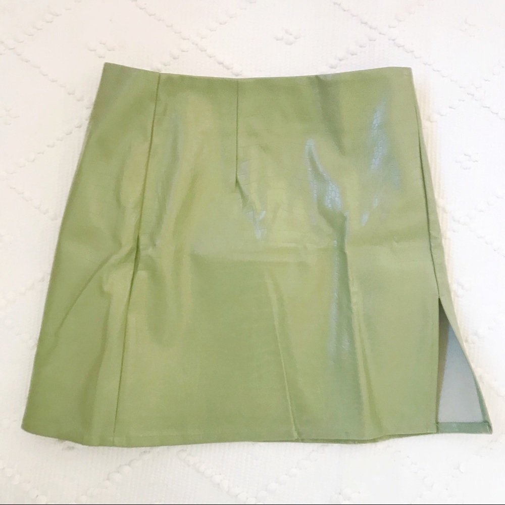 Green Snakeskin Skirt